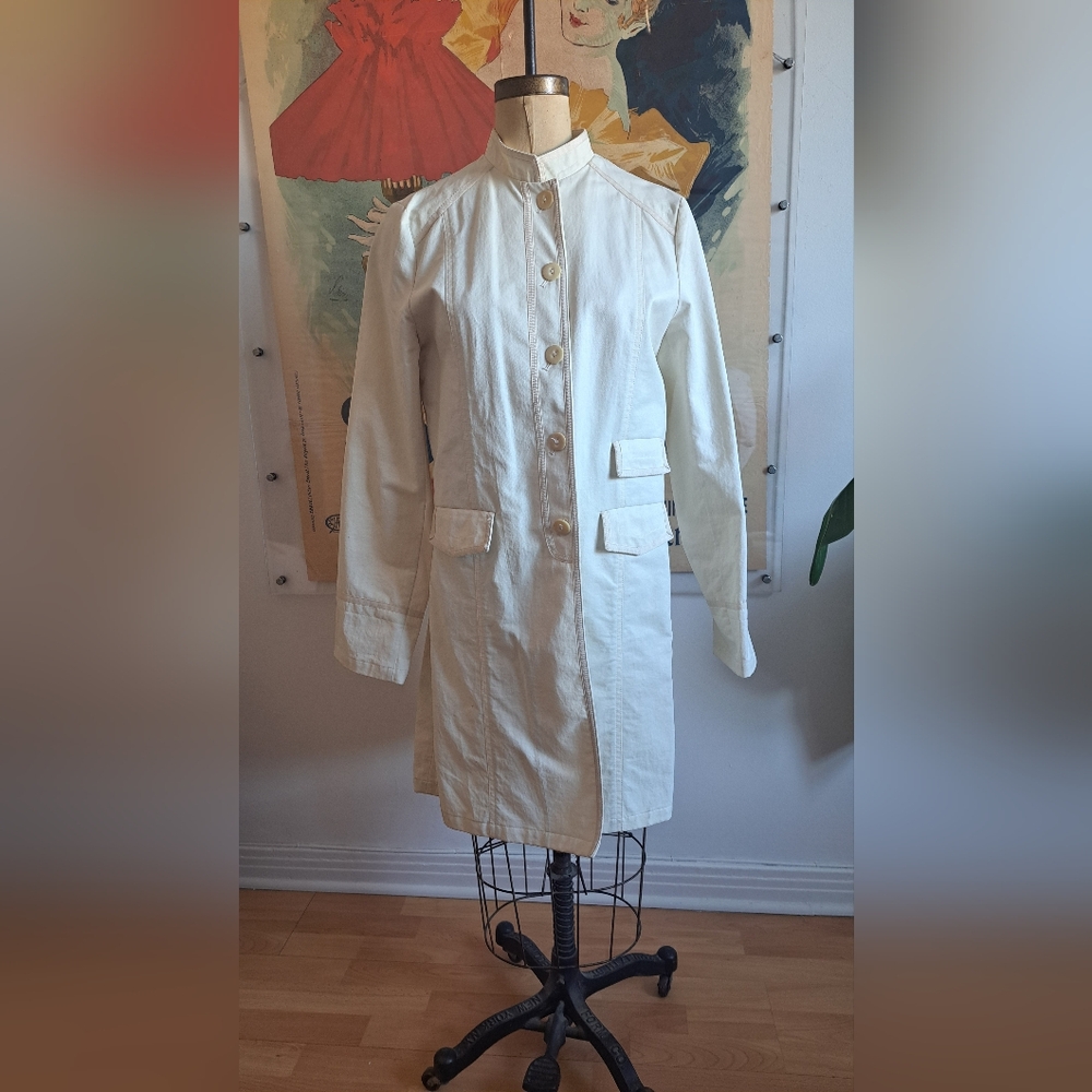 Elegant Cream Trench Coat